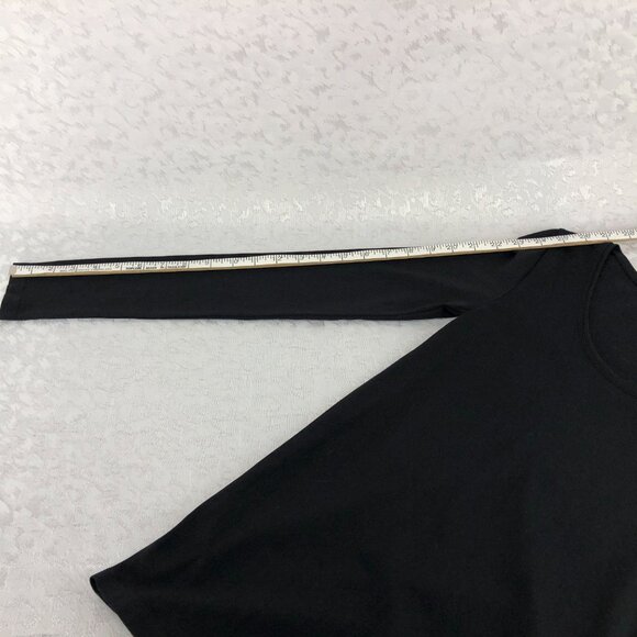 Witchery Fitted Long Sleeve Black Top with Scoop Neck Size Small - Picture 8 of 9